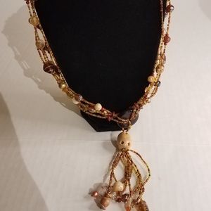 Multi strand necklace j216